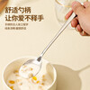 Guangyi 304 stainless steel spoon eating spoon household dining spoon long handle large spoon set 316 Korean spoon 4 pieces