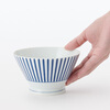 MUJIMUJI Hasamiyaki rice bowl, bowl, tableware, porcelain bowl, bamboo hat bowl, home use, horsetail pattern, diameter 12.5cm