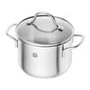 Zwilling Germany imported soup pot stainless steel stew pot cooking pot wok pan Flow series stainless steel pot 6-piece set