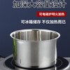 Stainless steel basin with lid kitchen round deep and thickened extra thick 14cm (with lid)