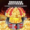 Fangchu fully automatic popcorn machine for stalls, household, commercial, Internet celebrity mobile snacks, small fruit popcorn machine, old-fashioned electric popcorn popcorn machine, puffer, American spherical, acrylic style, red roof + spherical raw materials, 60 packs