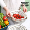 MAXCOOK sink drain basket double-layer thickened sink sieve fruit basket plastic kitchen drain water rice basket set gray and white 8-piece set 4 basins + 4 sieves MCPJ11995L