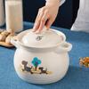 Clay pottery small zebra Ruyi soup pot 4600ml glaze color casserole open fire Chinese medicine stew pot soup pot same style as Sister Lotus
