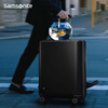 Samsonite trolley suitcase, large capacity, lightweight and durable, suitcase can be boarded on board QX0 black 28 inches