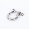 Duzun 304 316 stainless steel shackle marine Japanese D-shaped U-shaped horseshoe bow arc-shaped inner hexagon round head safety shackle widened M8 (304)