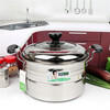 Jiaxing (JYX) Jiaxing double bottom steamer thickened stainless steel single grate steamer steaming dual-purpose steamer soup pot stew pot cooking pot Jiaxing double bottom single grate steamer 24cm