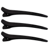 Royal Code 4 Black Seamless Duckbill Clips Side Hairpins Fluffy Positioning Clips Duckbill Clips Black 4 Pieces