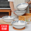 Chiba 8-inch ceramic noodle bowl Japanese tableware ceramic bowl ramen bowl large bowl rice bowl instant noodle bowl soup bowl 2 8-inch noodle bowls
