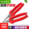 Thickened stainless steel fruit picking scissors elbow scissors for picking tomatoes and citrus scissors gardening pitaya pruning shears Stainless steel pruning scissors - large - 1 piece