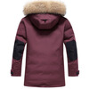 Spanu thickened extreme cold goose down down jacket men's mid-length 2025 winter new fur collar warm work jacket