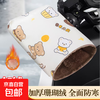Electric vehicle winter gloves, motorcycle battery car cotton handlebar covers, waterproof and thickened velvet, windproof and cold-proof warm protective gloves, beige cake bear (velvet and thickened, upgraded straps, one size fits all, unisex, double