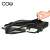 French COW men's bag briefcase men's business laptop bag casual shoulder crossbody travel backpack C-8616 briefcase black