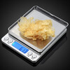 Weiheng electronic scale kitchen scale weighs food 0.1g baking electronic weighing precision baking tools food traditional Chinese medicine tea small balance 0.01 household small weighing platform scale 500g 0.01 + double tray + battery
