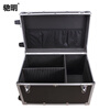 Chiming push-pull mobile trolley box, aluminum alloy box, instrument storage box, trolley-type home custom tool box, electrician repair hardware installation box, multi-functional transport box 031 black trolley empty box with partition