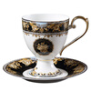 Heart Ornament Garden Muse European Palace Style Bone China Coffee Cup and Saucer Retro Afternoon Tea Cup Black Tea Cup British Gold-rimmed Ceramic Cup Muse 2 Cups and Saucers with New Shelf (Gift Box)