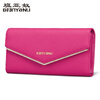Banyanu 2025 new women's wallet women's long clutch leather large capacity diamond tri-fold wallet rose red