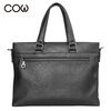 French COW men's bag briefcase men's business laptop bag casual shoulder crossbody travel backpack C-8616 briefcase black