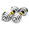 HUAYA Electroplated Dumbbell Men's Barbell Combination Set Detachable Home Sports and Fitness Equipment 10kg Pair + Connecting Rod Wrist Guards