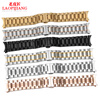 Old cobbler stainless steel watch strap suitable for Longines famous craftsman Citizen Fiyta steel strap watch chain unisex accessories silver to gold 19mm