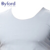 BYFORD men's seamless round neck short-sleeved bottoming shirt underwear cotton knitted T-shirt commuter business top gift MW33008 black XL