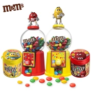 mms chocolate candy red soybean human machine children's snack candy machine toy eating pac machine candy play twist candy machine gift chocolate bean machine 1 color random + 100g milk chocolate beans