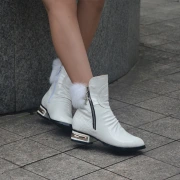 Fire Cube 2016 New Korean Version Girls Short Boots Girls Shoes White 36