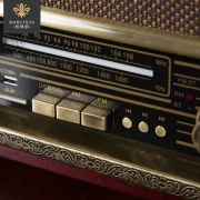 Bollinger BOHLINJA altmodisches klassisches Radio FM Stereo FM Radio Doppellautsprecher Retro Bluetooth Audio alter Mann nostalgisches Geschenk Home Desktop