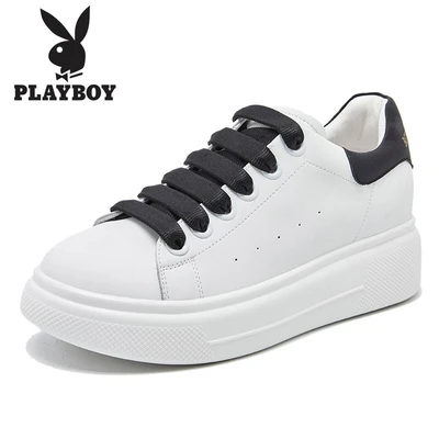 Playboyplayboyスポーツとレジャーの婦人靴韓国の学生はオールマッチの小さな白い