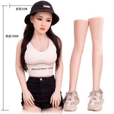 Cool man, detachable half-body silicone 158 solid doll, non-inflatable  human doll, male big-breasted