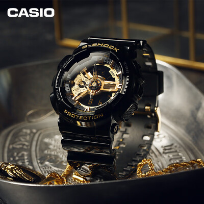 Casio Casio Men S Watch G Shock Trend Black Gold Ga 110gb Men S Shockproof Sports Watch Gift