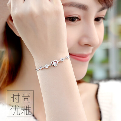 Love 925 Silver Bracelet Female Student 
