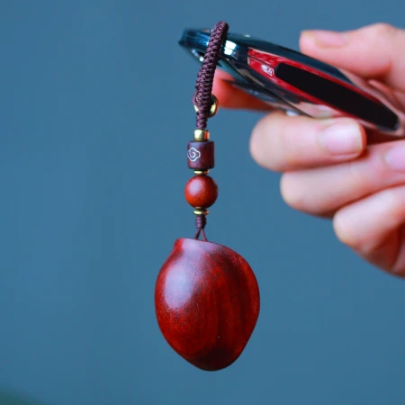Xiaomuyuansheng Indian lobular rosewood car key chain pendant