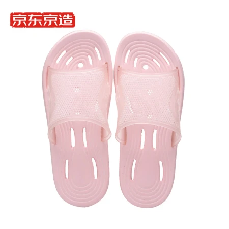 Beijing Tokyo made soft elastic quick-drying leaking slippers home bathroom bath sandals and slippers women's candy powder 37-38 size JZ-8576
