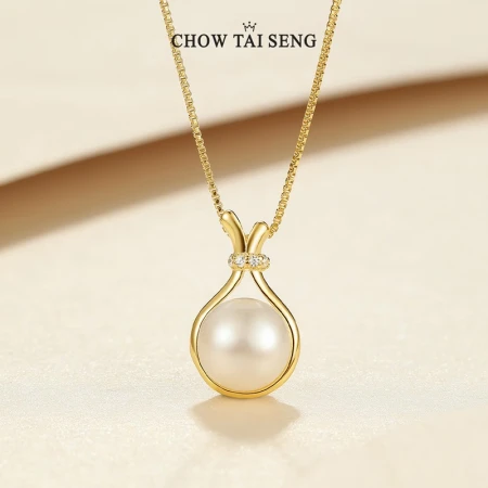 Zhou Dasheng Silver Necklace Freshwater Pearl Clavicle Chain Pendant for Mom Birthday Gift Mother's Day Gift New Year Gift Lucky Bag Pearl Necklace