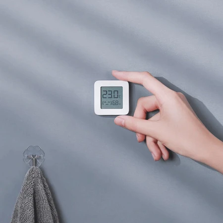 Mijia MI Xiaomi Bluetooth Thermo-Hygrometer 2 Household Thermometer Baby Room Indoor Bathroom Multifunctional Digital Display Thermo-Hygrometer 2 Generation Ultra-long Battery Life Device Intelligent Linkage
