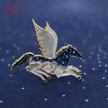 The National Museum of China Dreams as a Horse Brooch Collar Pin Guobo Wenchuang Creative Fresh Bag Accessories Birthday Gift for Boys and Girls Universal Graduation Gift Dreams as a Horse Brooch