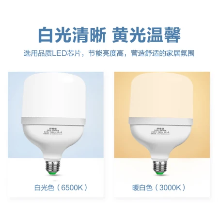 Shufujia LED bulb energy-saving E27 screw household white light 20w indoor bedroom bathroom stairs aisle porch lighting