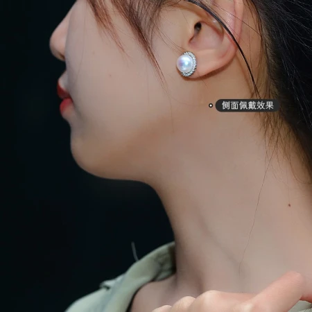 Yuansheng Jewelry Rain Butterfly Freshwater Pearl Earrings Pearl Stud Earrings White