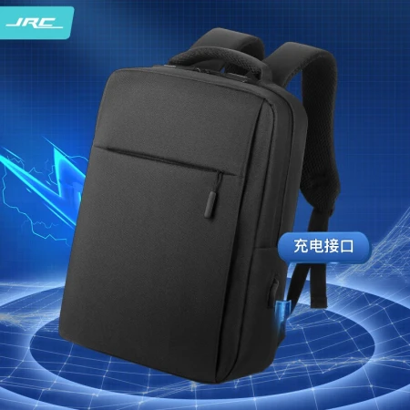 JRC 15.6-inch laptop bag business shoulder bag leisure travel backpack male and female student schoolbag suitable for Lenovo Savior Dell Asus Xiaomi game book black
