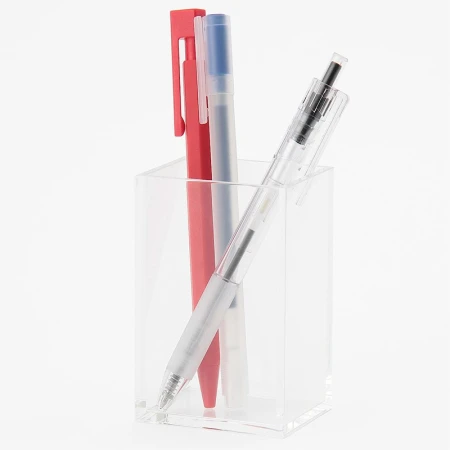 MUJI acrylic pen holder length 5.5*width 4.5*height 9cm