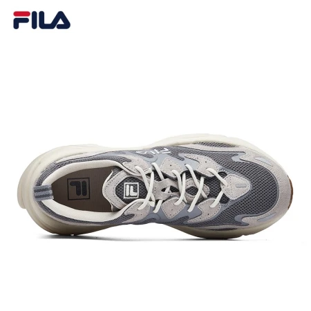 FILA Fila women's shoes running shoes couple same old shoes MARS Mars shoes men's shoes autumn cushioning heightening thick bottom retro casual sports shoes [men's models] soot/pigeon gray-F12M031122FFD 41[men's size]