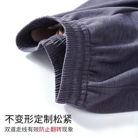 Langsha sports pants women's fleece autumn and winter thickened loose feet 2022 look thin and warm outerwear pants casual gray sweatpants dark gray [winter plus fleece] XL
