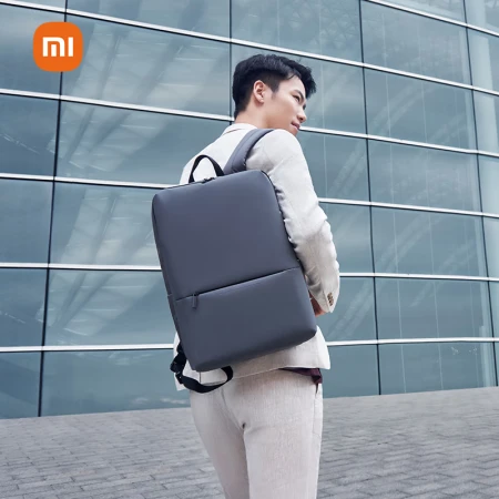 Xiaomi MI Classic Business Backpack Simple Business Laptop Backpack Male and Female Student Schoolbag Backpack Black