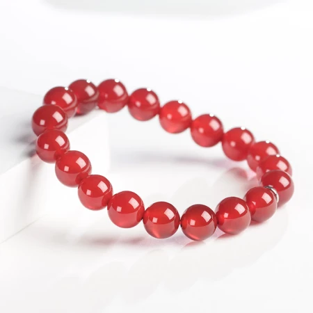 Shishiji istone red agate bracelet men and women crystal bracelet 10mm holiday gift