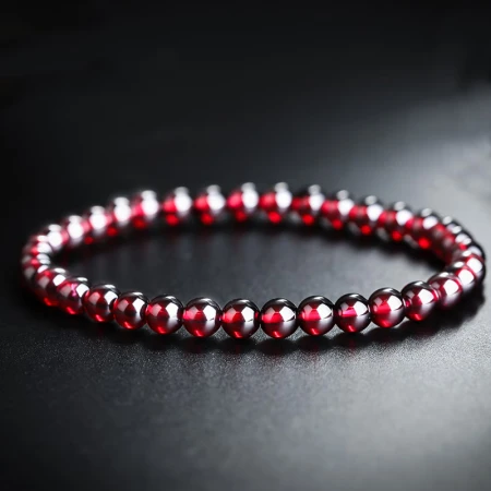 Shiyue jewelry wine red garnet bracelet bracelet crystal agate 5.5-6mm female graceful
