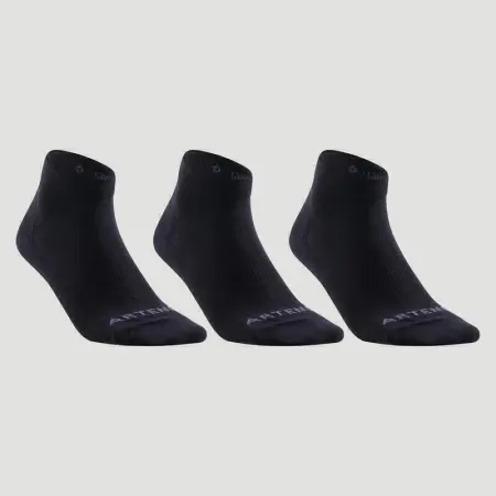 Decathlon sports socks mid-top cotton socks 3 pairs of comfortable warm breathable sweat-absorbing MSTS [middle top] black [39_42] shoe size 39/40/41/42 2308218