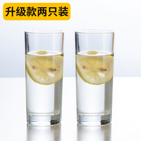 Tianxi TIANXI glass cup 2 packs water cup set household transparent heat-resistant tea cup milk cup beer cup juice cup