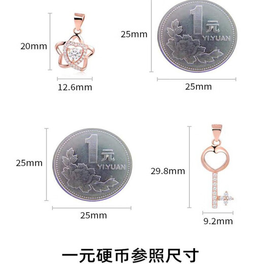 Fat Donglai same style 18k gold pendant single rose gold pendant for women single s925 sterling silver necklace pendant color 999 silver single diamond four-leaf clover pendant only