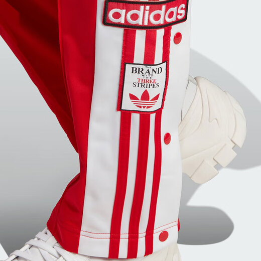 
Adidas Clover Sport Pants Women's Pants 2025 Summer New Side Breakfast Loose Breathable Casual Pants Wide Leg Pants IR9793 Red L