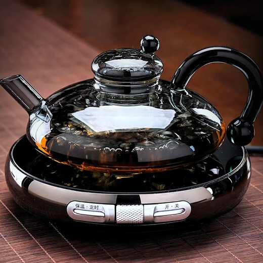 Gaoming 2025 new rat tail glass teapot household light luxury high-end electric ceramic stove tea maker special tea cooking set Ming Fengxiang electric ceramic stove + Fushu teapot 550ml